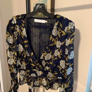 ASTR v-neck floral print top